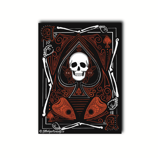 Ace of Spades Sticker - Colour Sticker - Little Shop of Curiosity