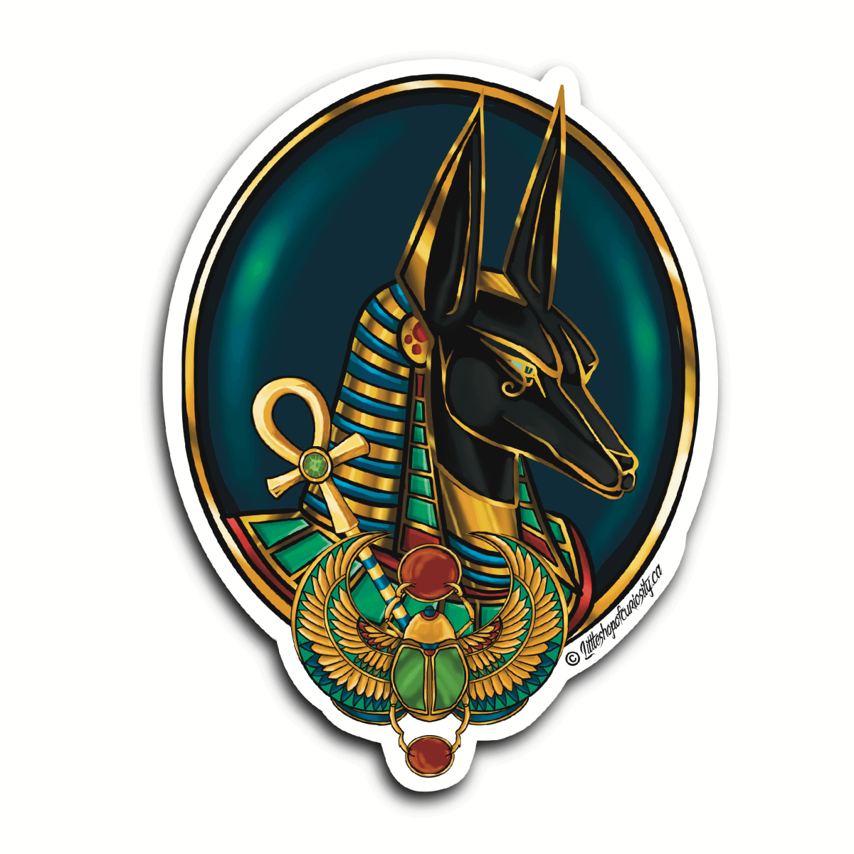 Anubis Sticker - Colour Sticker - Little Shop of Curiosity