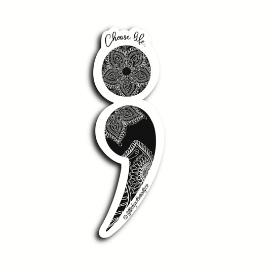 Choose Life Sticker - Black & White Sticker - Little Shop of Curiosity