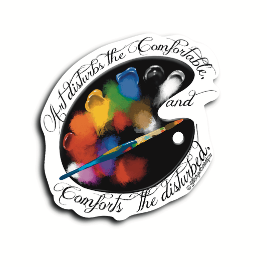 Comfortably Disturbed Sticker - Colour Sticker - Little Shop of Curiosity