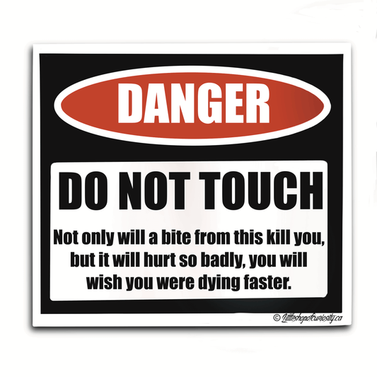 Danger Sticker - Colour Sticker - Little Shop of Curiosity