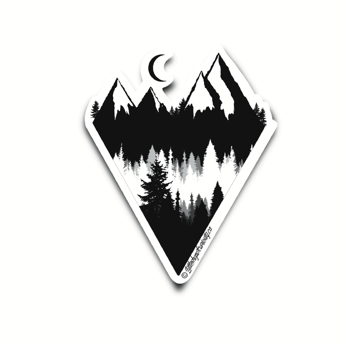 Diamond Nature Sticker - Black & White Sticker - Little Shop of Curiosity