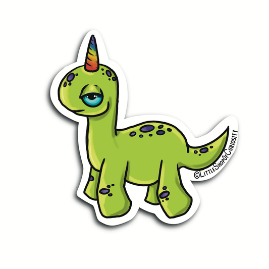 Dinocorn Sticker - Colour Sticker - Little Shop of Curiosity