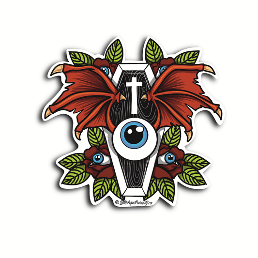 Flying Eye Sticker - Colour Sticker - Little Shop of Curiosity