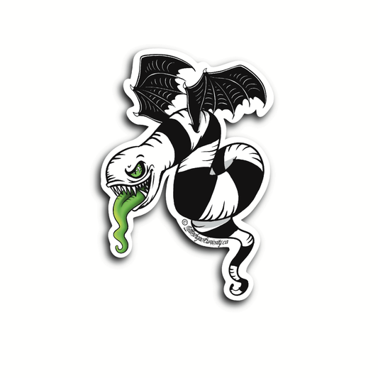 Flying Killer Worm Sticker - Colour Sticker - Little Shop of Curiosity