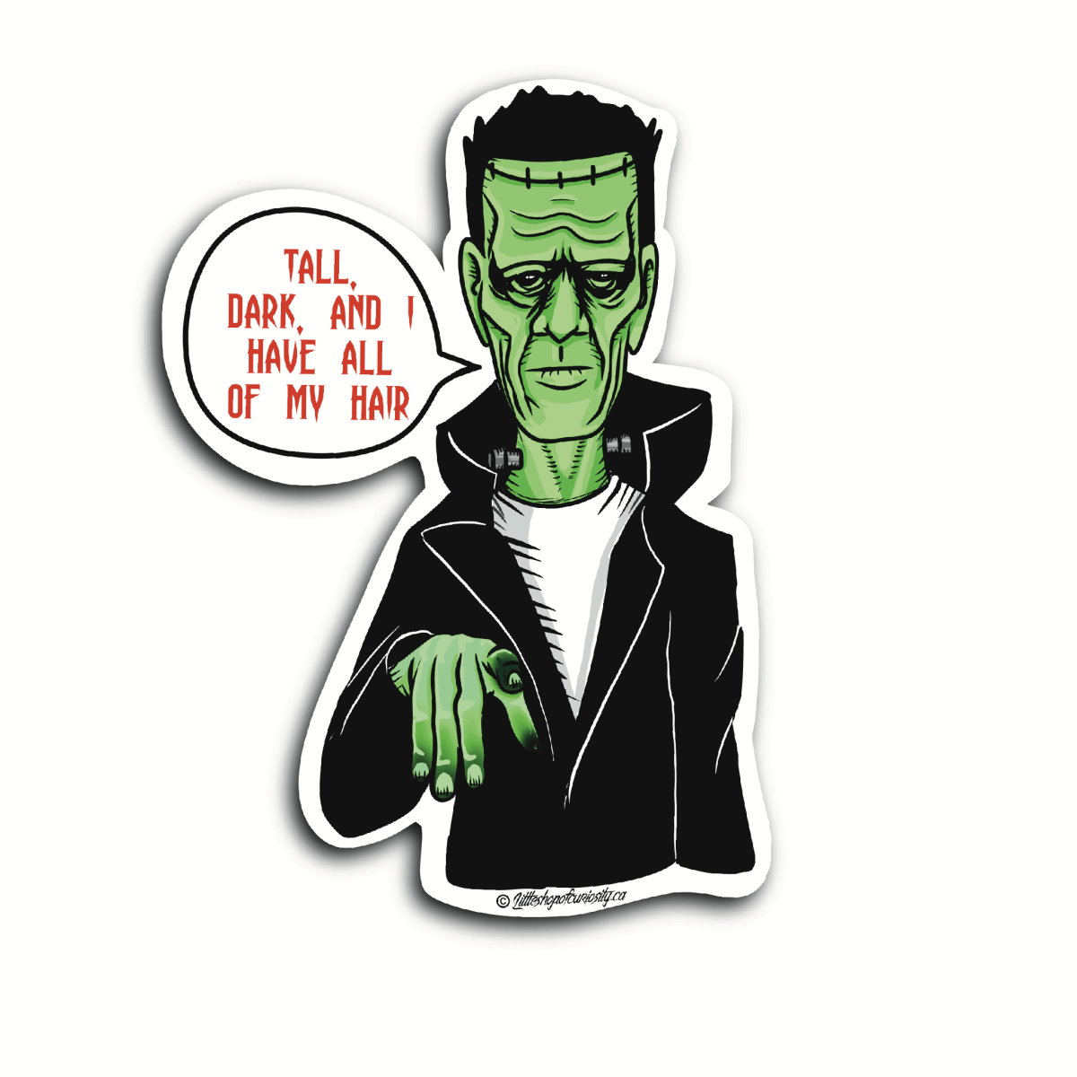 Frankenstein Sticker - Colour Sticker - Little Shop of Curiosity