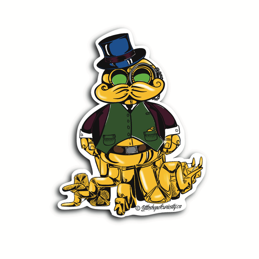 Gentleman Bot Sticker - Colour Sticker - Little Shop of Curiosity