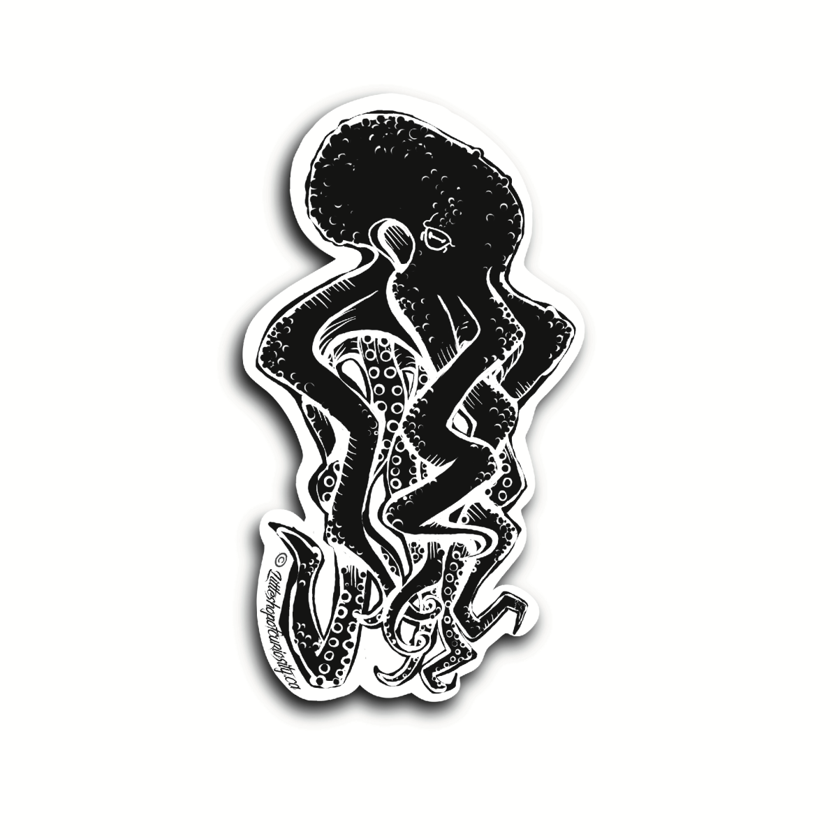 Graffiti Octopus Sticker - Colour Sticker - Little Shop of Curiosity