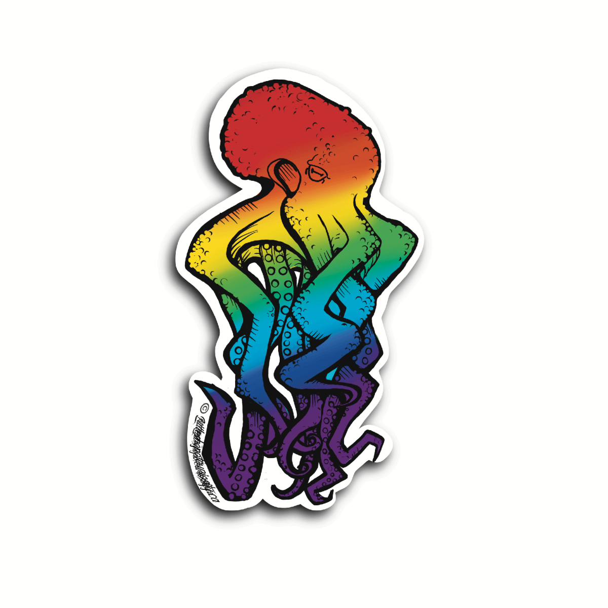 Graffiti Octopus Sticker - Colour Sticker - Little Shop of Curiosity