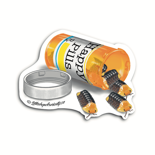 Happy Pills Rx Sticker - Colour Sticker - Little Shop of Curiosity