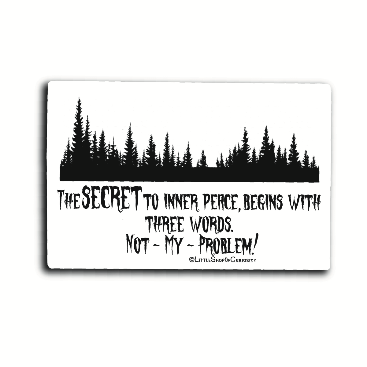 Inner Peace Sticker - Black & White Sticker - Little Shop of Curiosity
