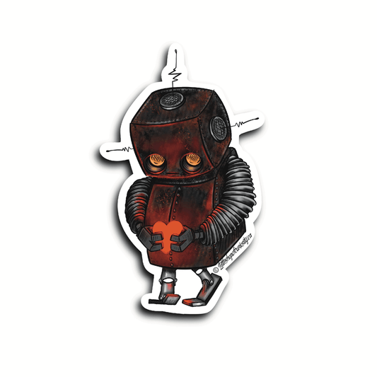 Love Bot Sticker - Colour Sticker - Little Shop of Curiosity