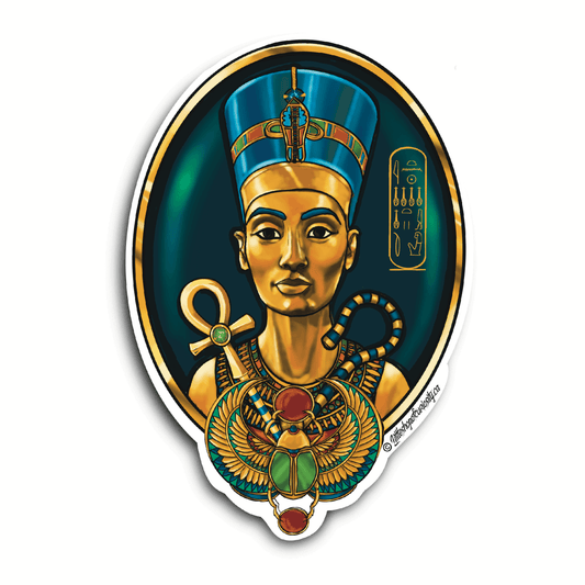 Nefertiti Sticker - Colour Sticker - Little Shop of Curiosity