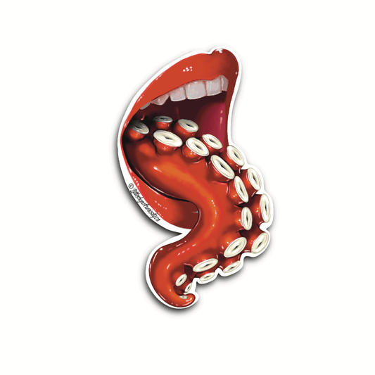 Octopus Tongue Sticker - Colour Sticker - Little Shop of Curiosity