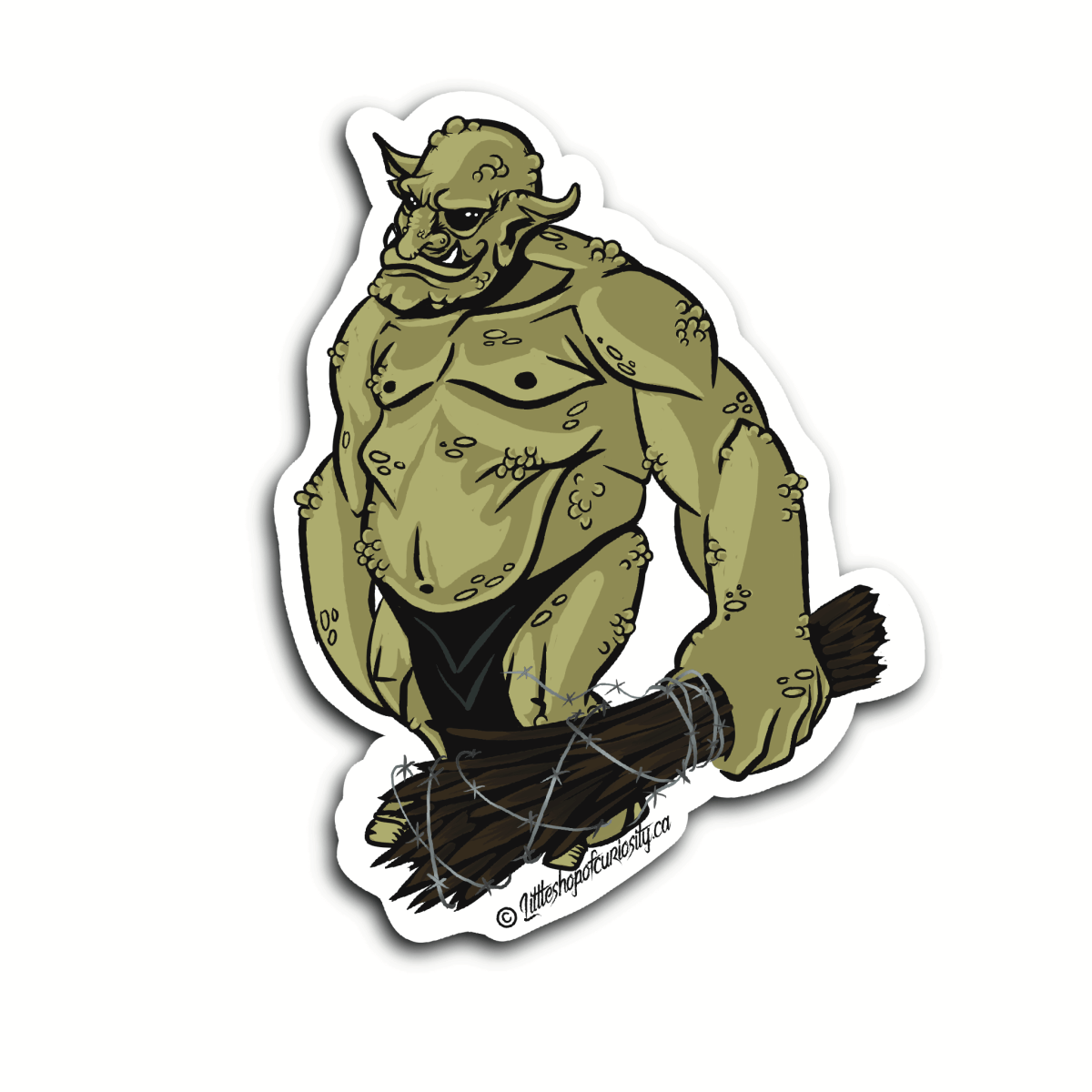 Ogre Sticker - Colour Sticker - Little Shop of Curiosity