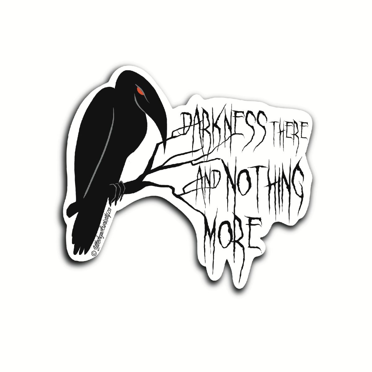 Poe's Darkness Sticker - Colour Sticker - Little Shop of Curiosity