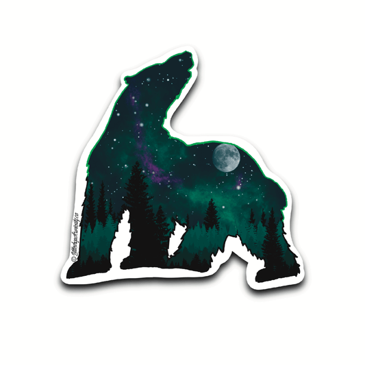 Polar Bear Nebula Sticker - Colour Sticker - Little Shop of Curiosity