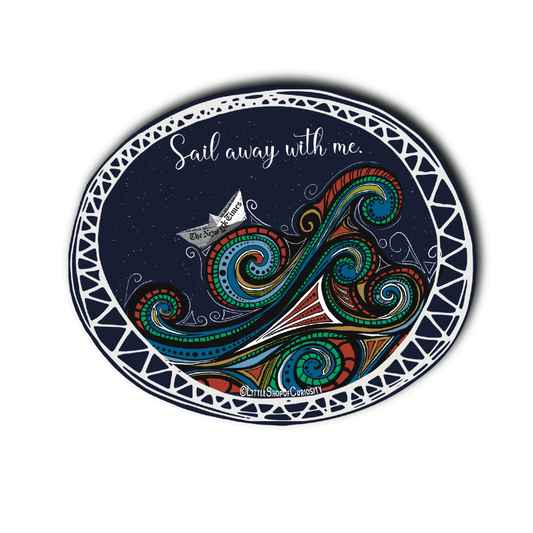 Sail Away With Me Sticker - Colour Sticker - Little Shop of Curiosity