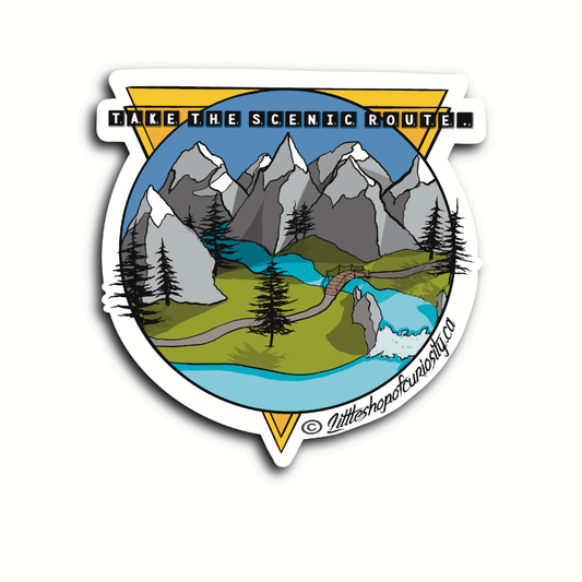 Scenic Route Sticker - Colour Sticker - Little Shop of Curiosity