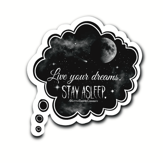 Stay Asleep Sticker - Colour Sticker - Little Shop of Curiosity