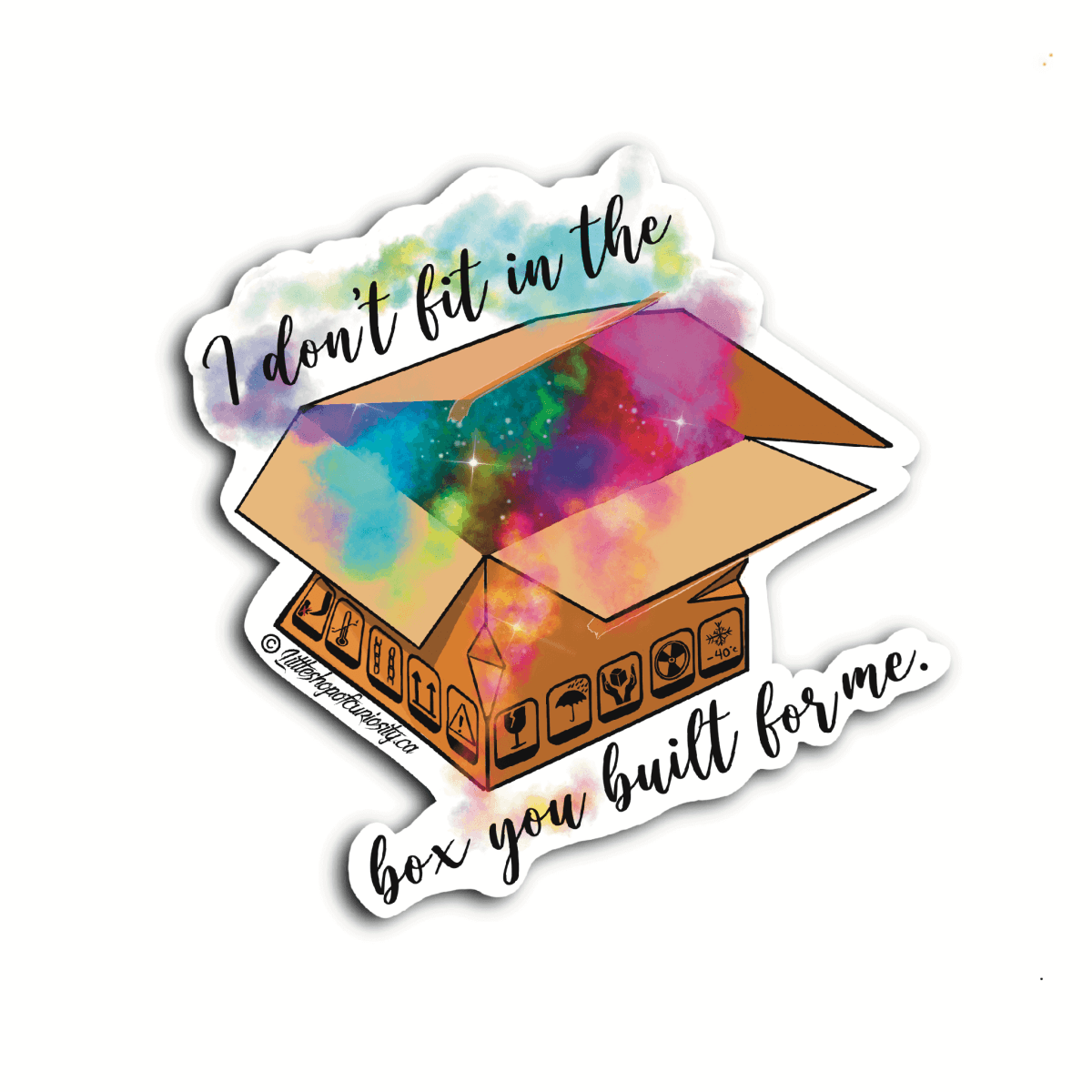 This Box Isn't Mine Sticker - Colour Sticker - Little Shop of Curiosity