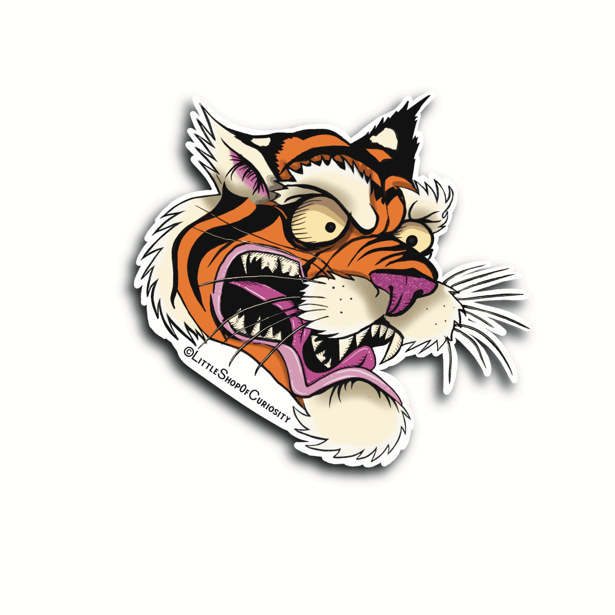 Tiger Sticker - Colour Sticker - Little Shop of Curiosity