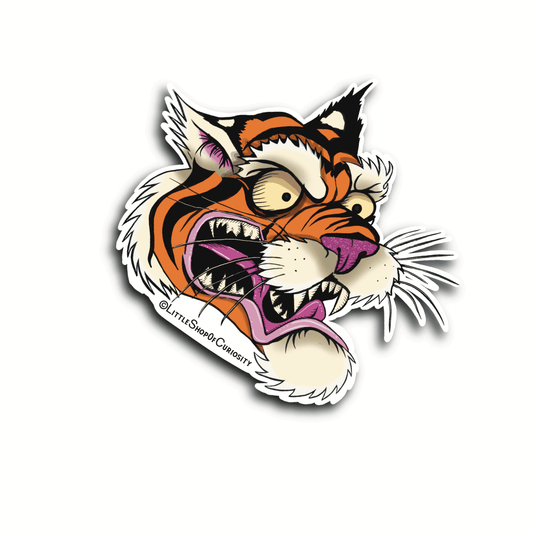 Tiger Sticker - Colour Sticker - Little Shop of Curiosity