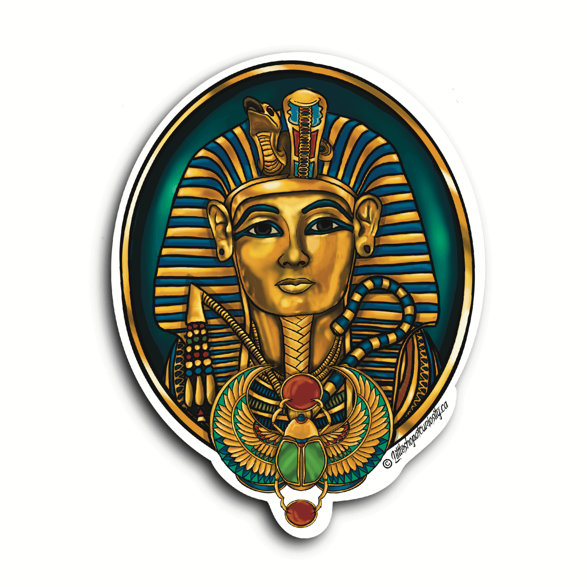Tutankhamun Sticker - Colour Sticker - Little Shop of Curiosity