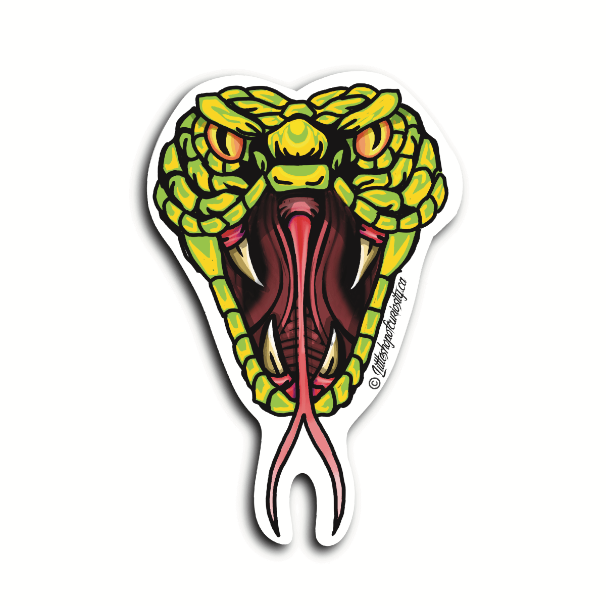 Viper Head Sticker - Colour Sticker - Little Shop of Curiosity