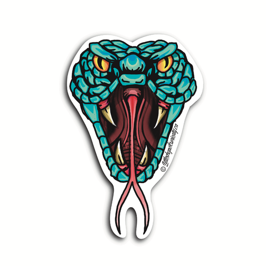 Viper Head Sticker - Colour Sticker - Little Shop of Curiosity