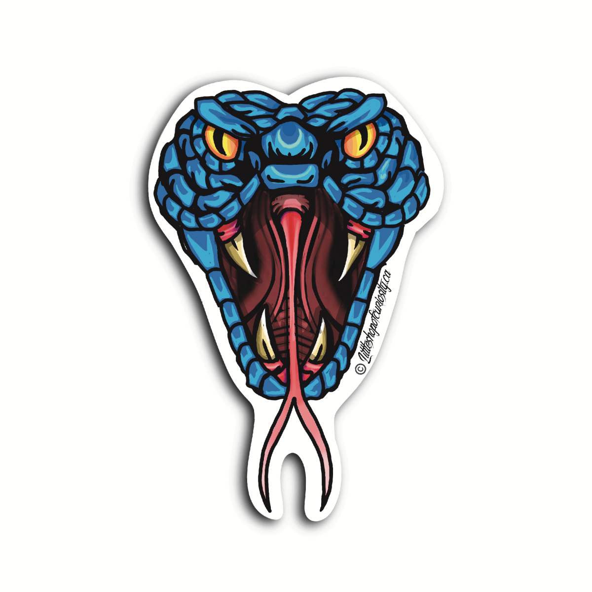 Viper Head Sticker - Colour Sticker - Little Shop of Curiosity