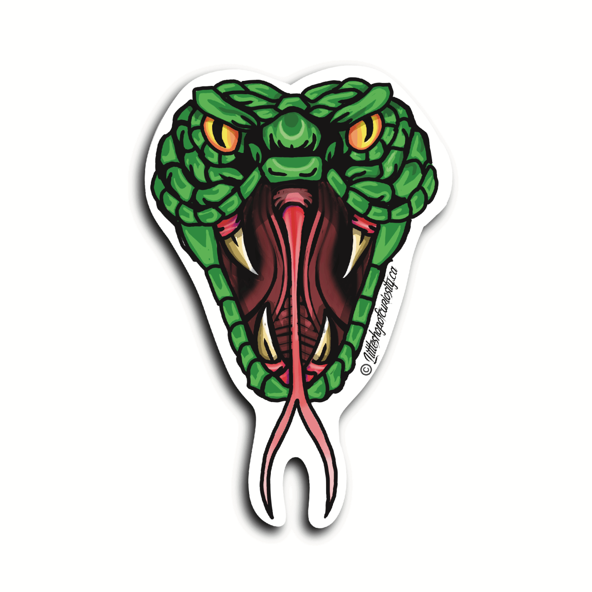 Viper Head Sticker - Colour Sticker - Little Shop of Curiosity